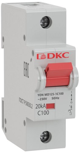 Выключатель автоматический DKC YON MD125 1п 100А C 20кА картинка